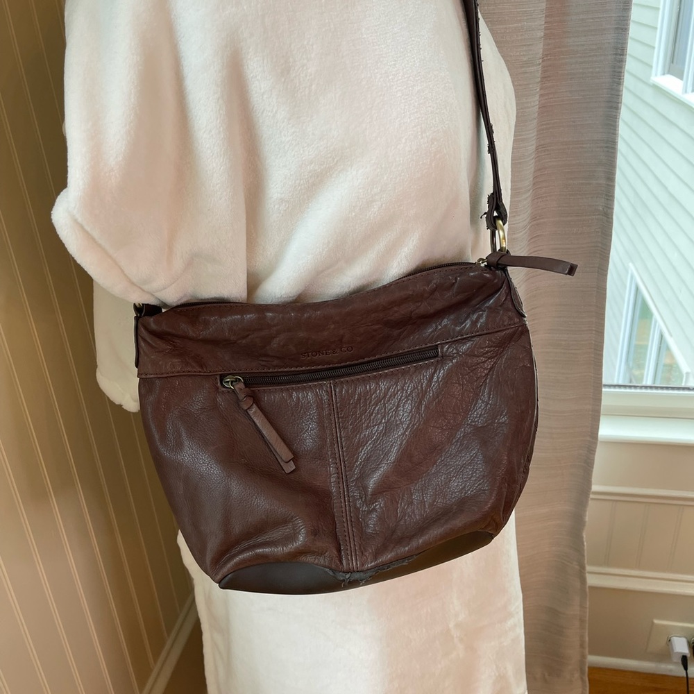 Stone & Co genuine leather satchel